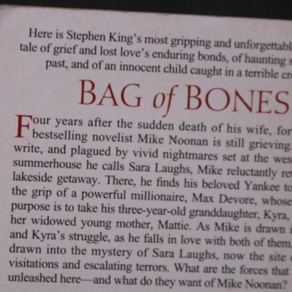 Stephen King - Softcover Books Lot: BAG OF BONES - Picture 8 of 9